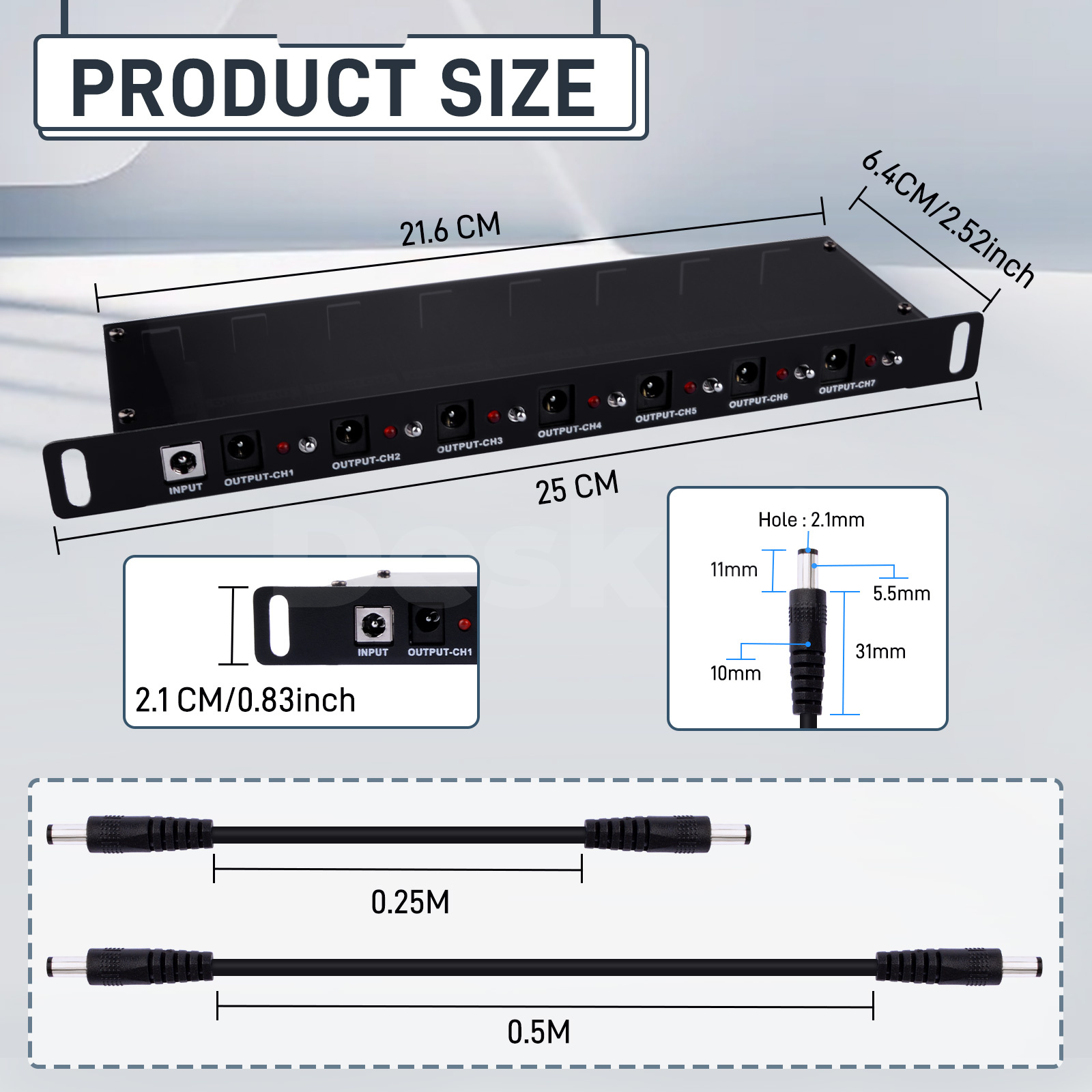 DeskPi DC PDU Lite 7-CH 0.5U f - đánh giá và giá Deskpi Super6C