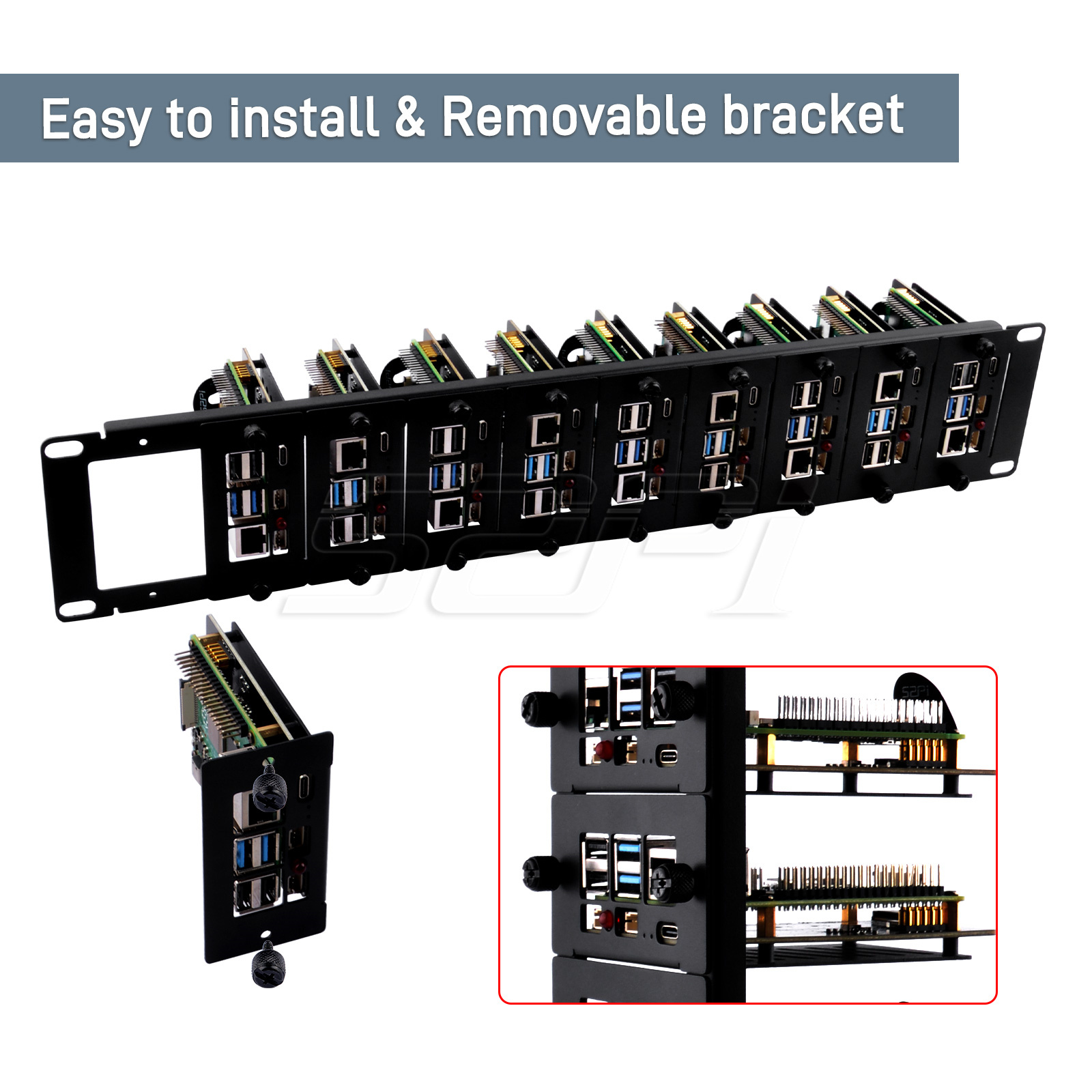 52Pi 2U Rackmount Steel Bracke - đánh giá và giá Deskpi Super6C