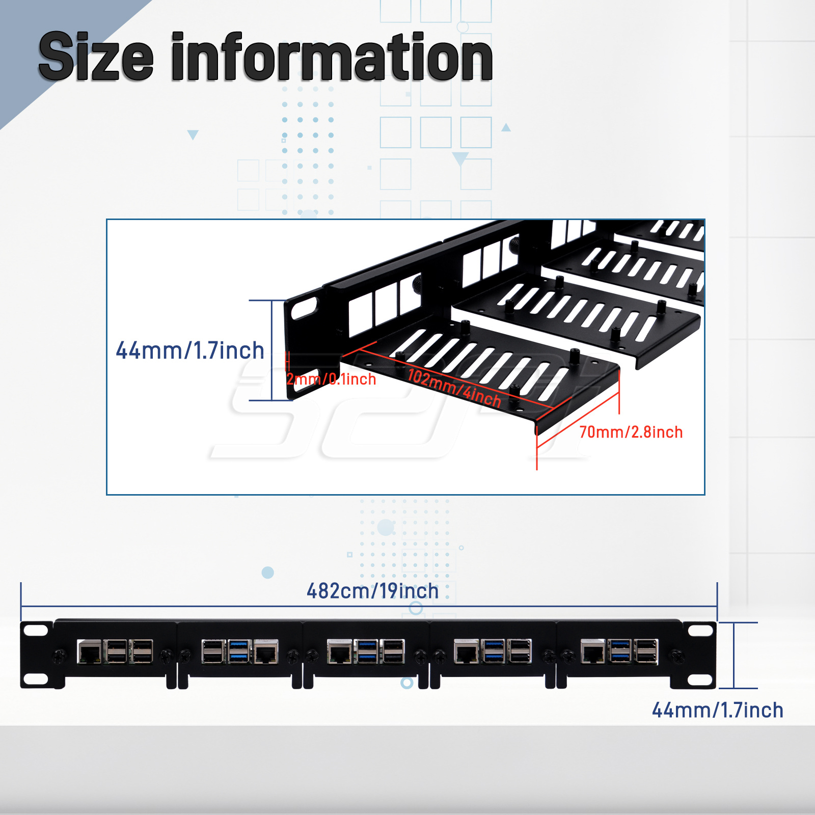 52Pi Removable 1U Rack Mount f - đánh giá và giá Deskpi Super6C