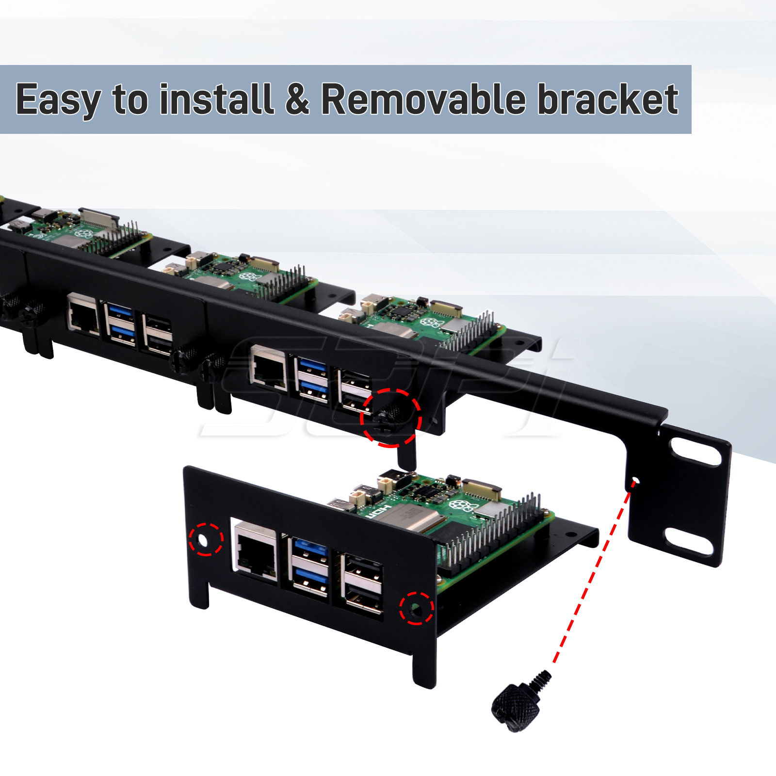52Pi Removable 1U Rack Mount f - đánh giá và giá Deskpi Super6C