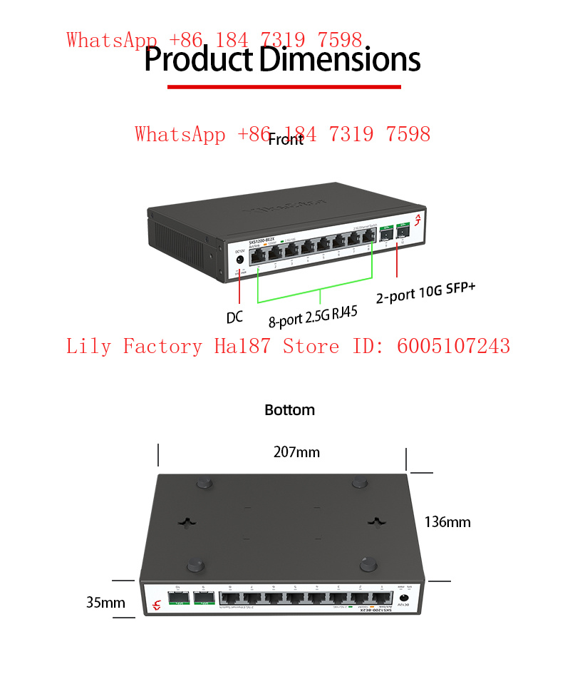 XikeStor 8*2.5G RJ45 2*10G SFP - đánh giá và giá Sfp+ 10G Managed Switch 8 Port