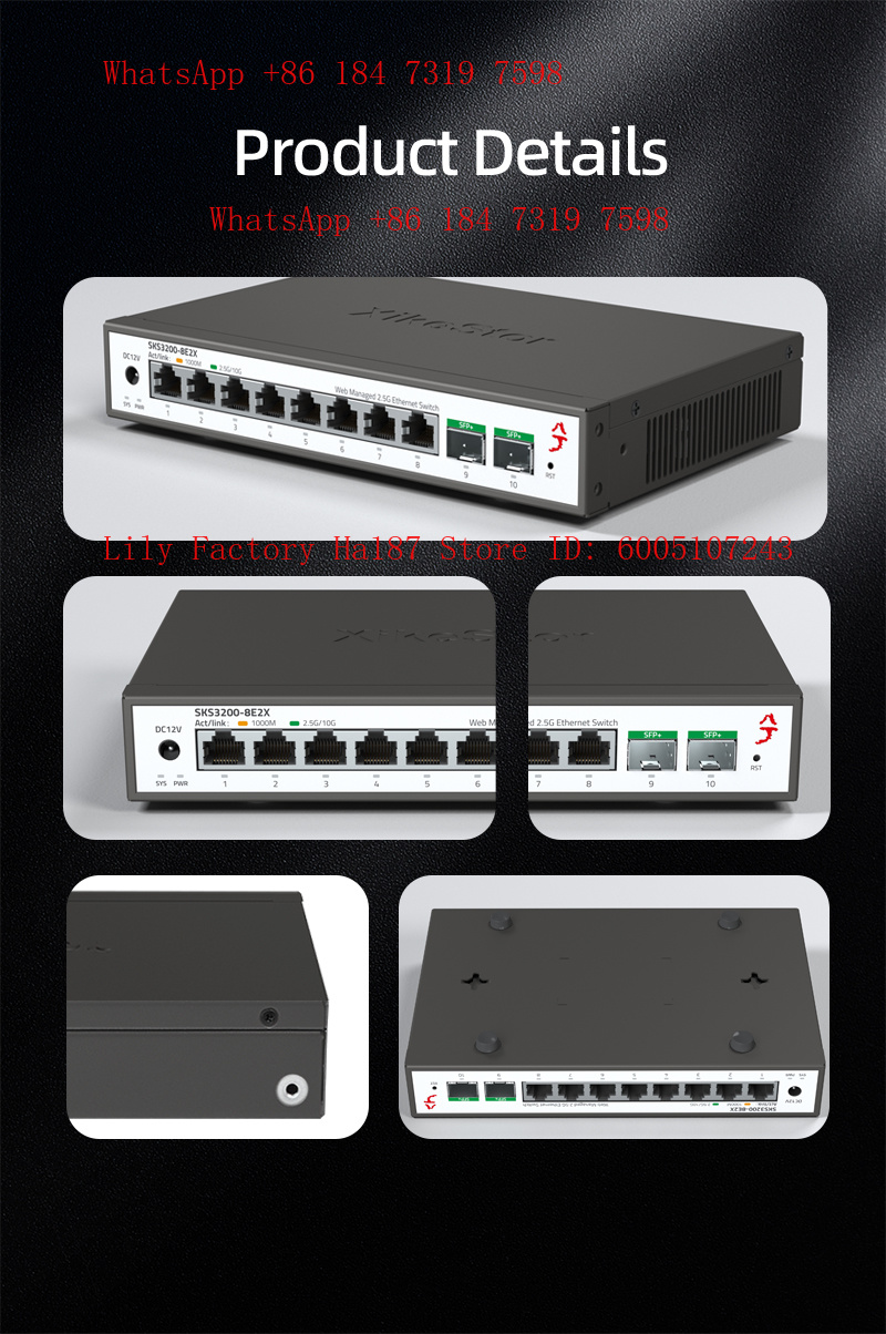 XikeStor 8*2.5G RJ45 2*10G SFP - đánh giá và giá Sfp+ 10G Managed Switch 8 Port